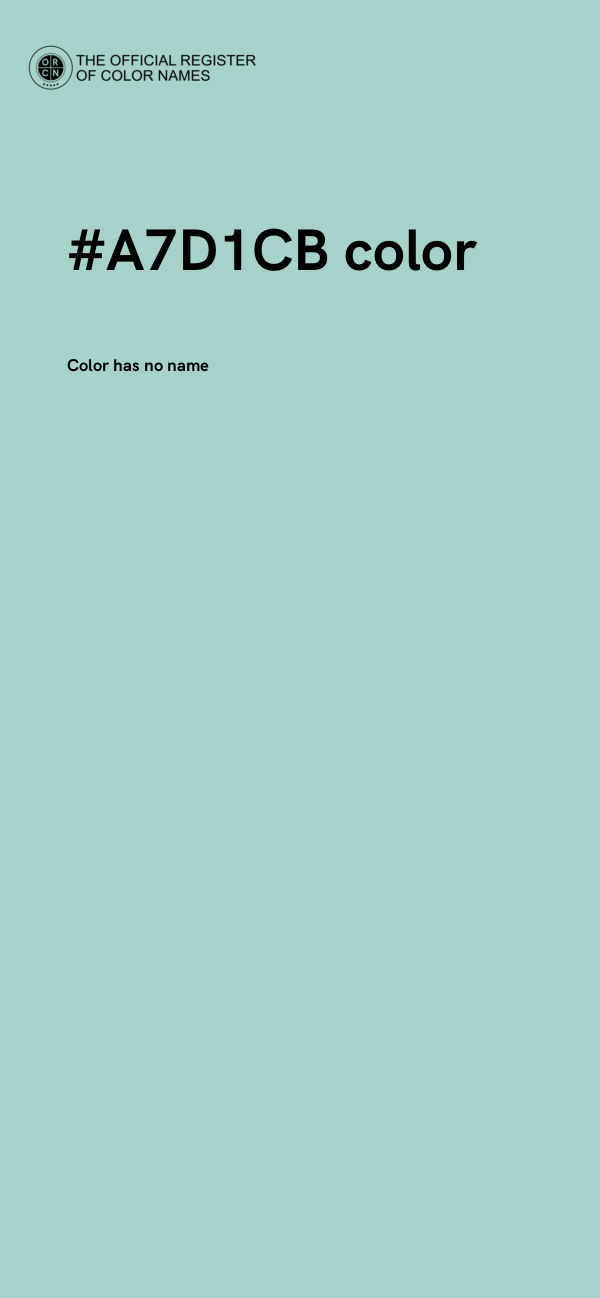 #A7D1CB color image
