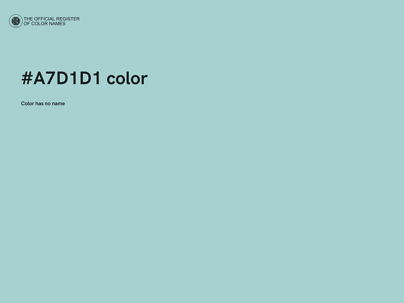 #A7D1D1 color image
