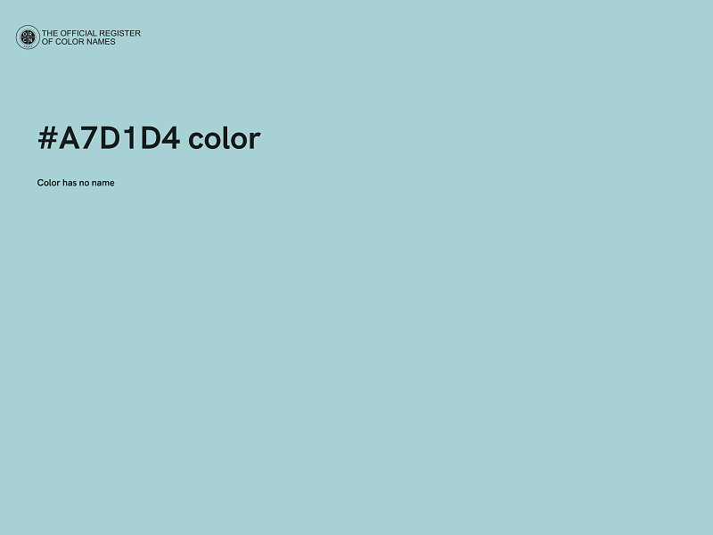 #A7D1D4 color image