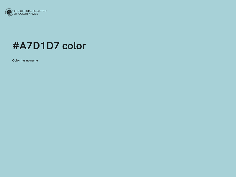 #A7D1D7 color image