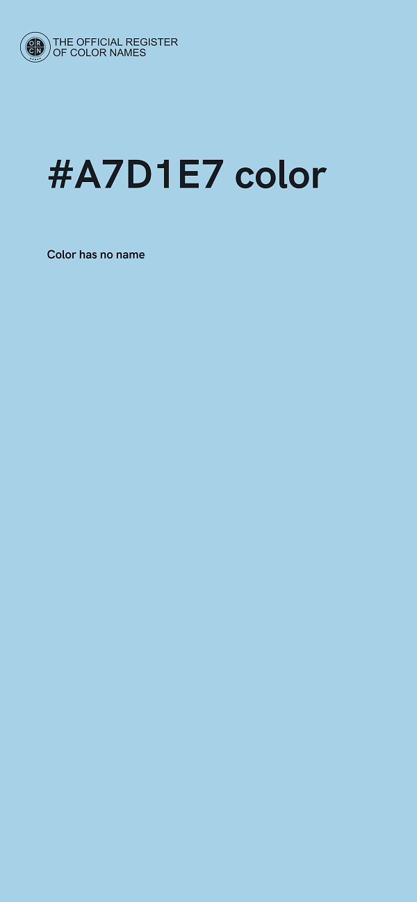 #A7D1E7 color image