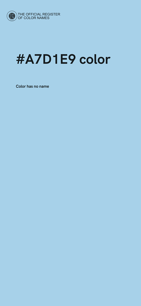 #A7D1E9 color image