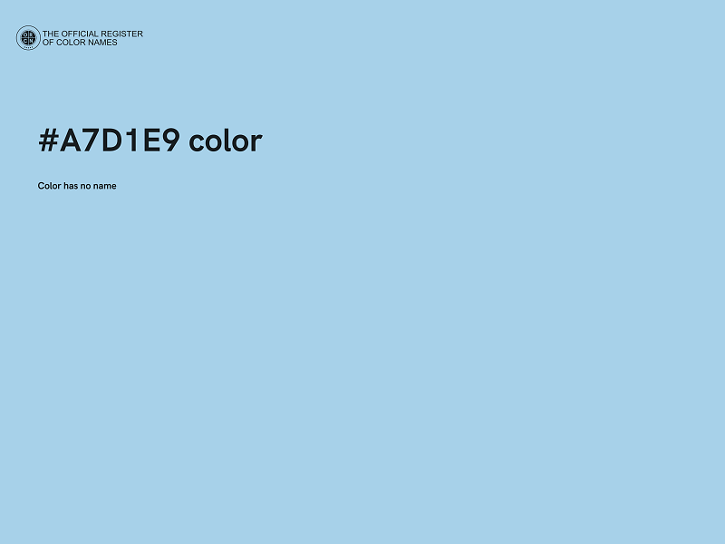 #A7D1E9 color image