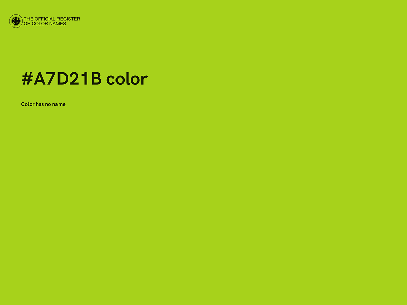 #A7D21B color image