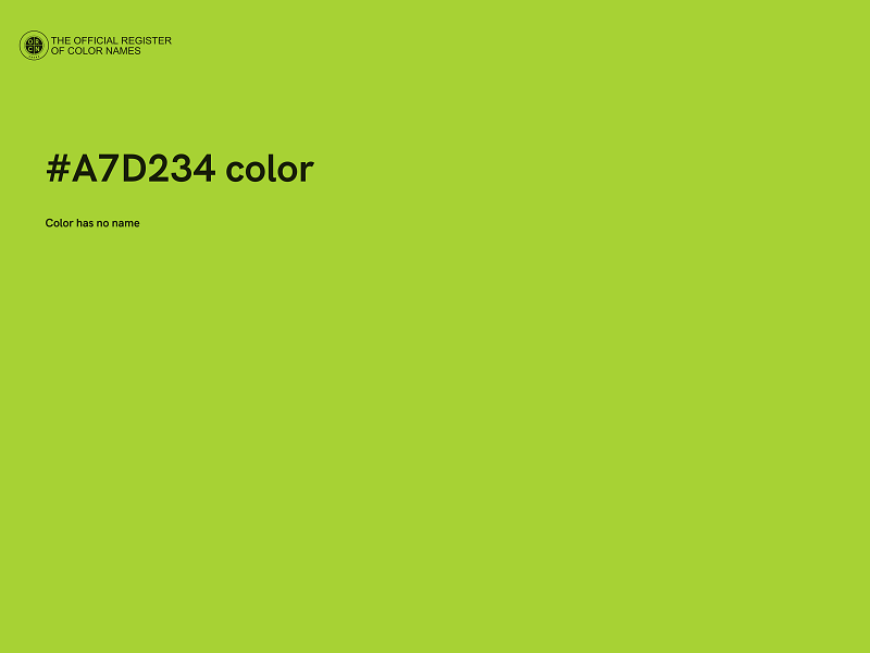 #A7D234 color image