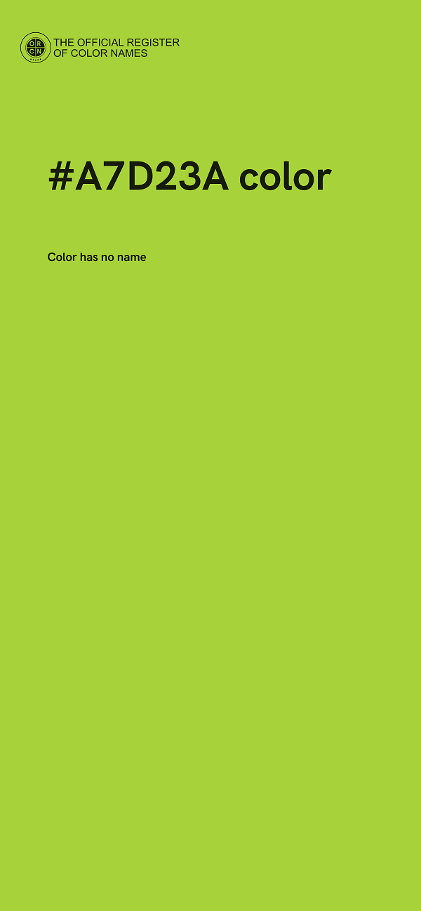 #A7D23A color image