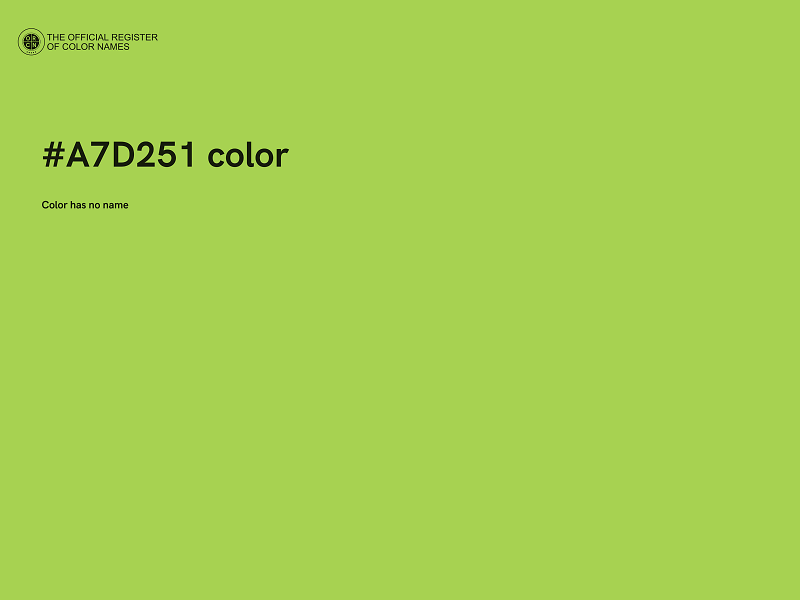 #A7D251 color image