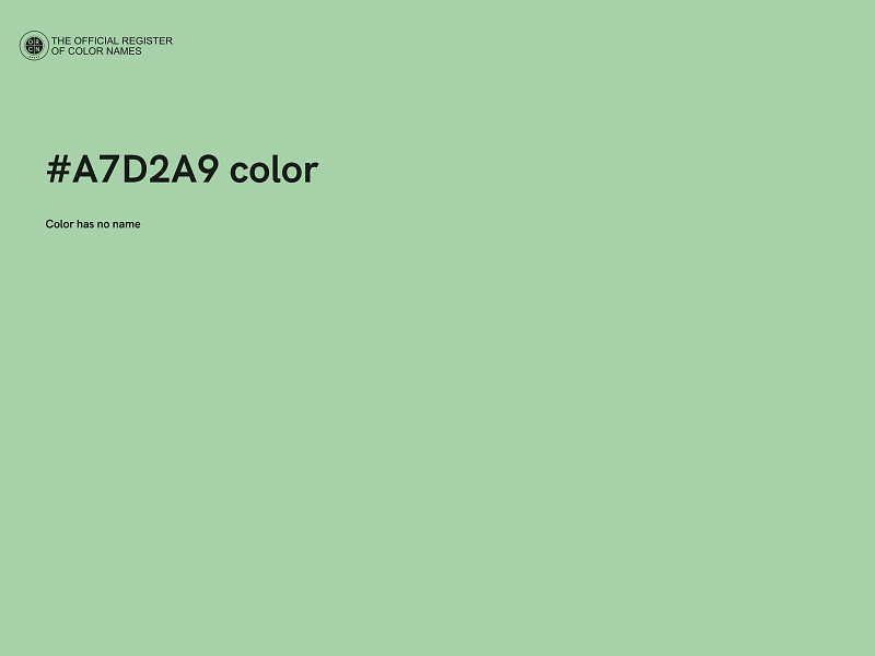 #A7D2A9 color image