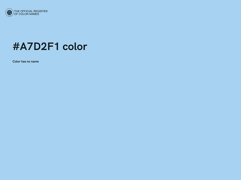 #A7D2F1 color image