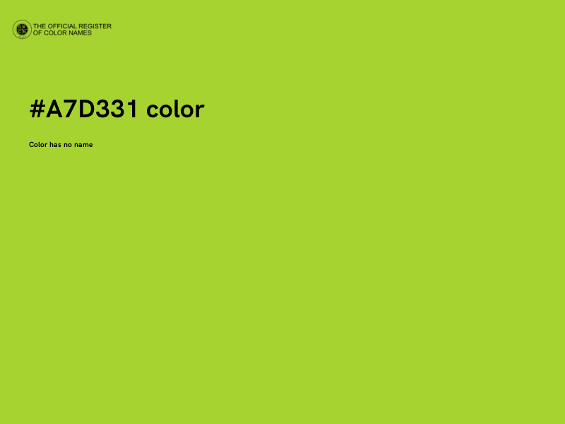 #A7D331 color image