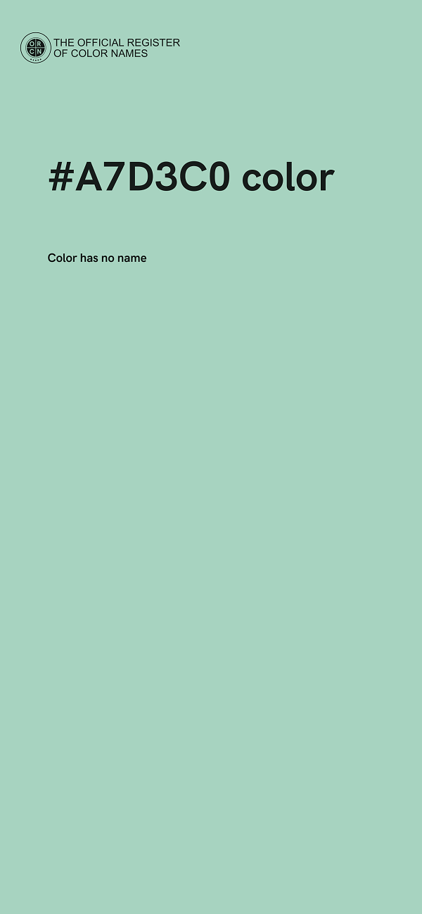 #A7D3C0 color image