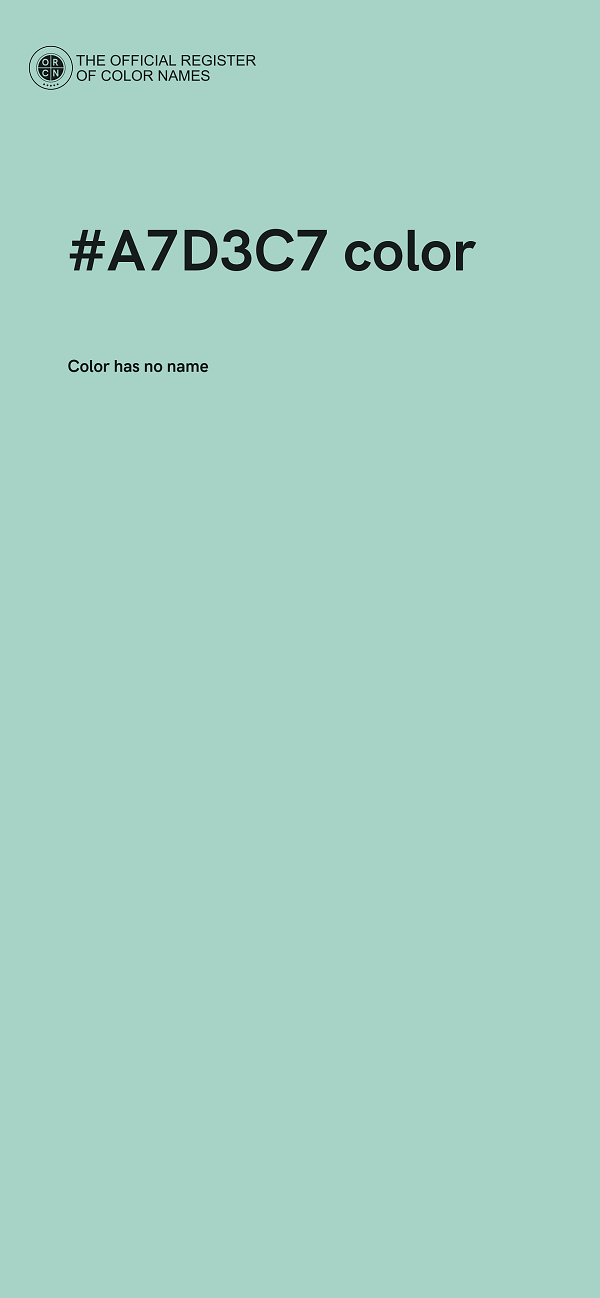 #A7D3C7 color image
