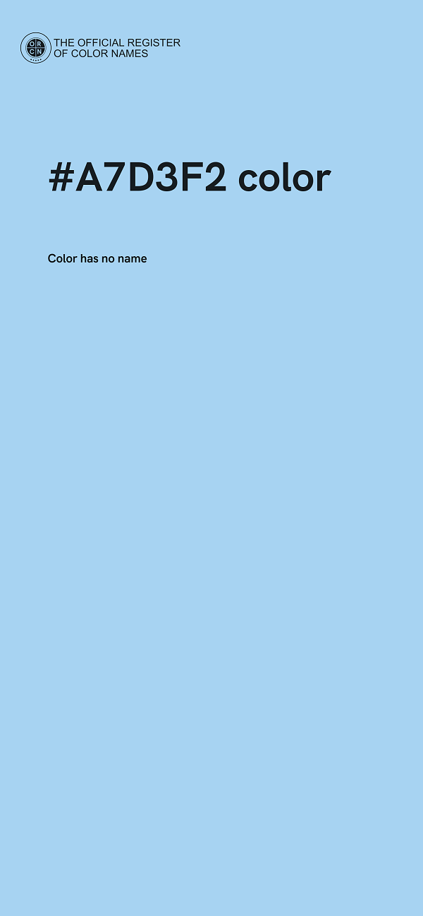 #A7D3F2 color image