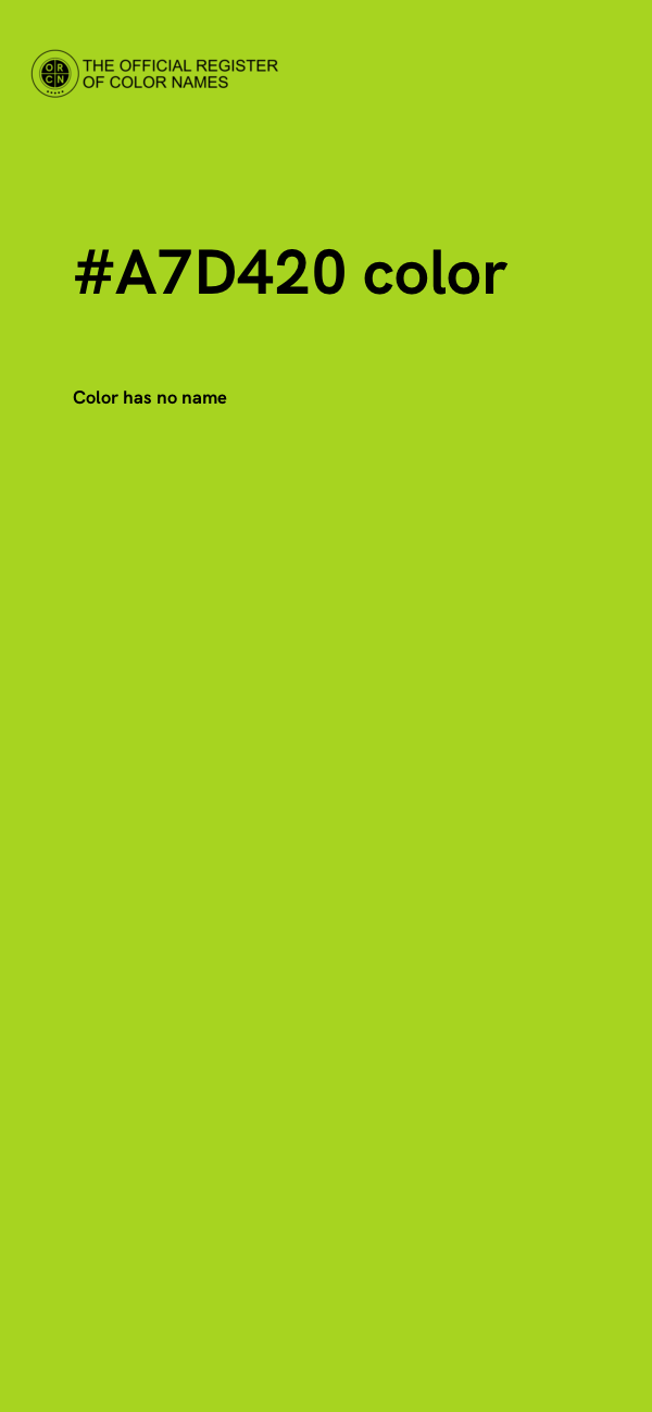 #A7D420 color image