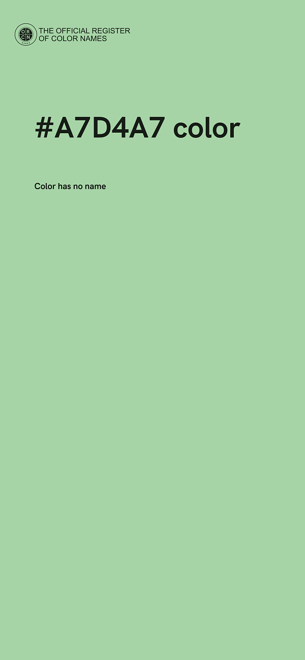 #A7D4A7 color image