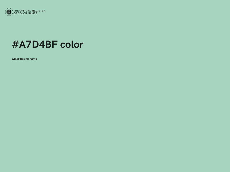 #A7D4BF color image