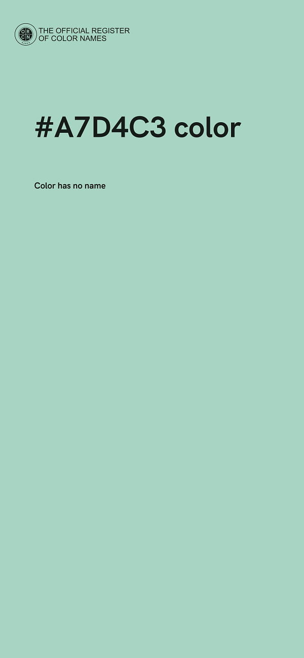 #A7D4C3 color image