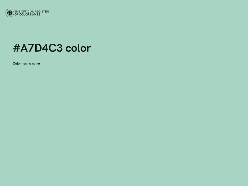 #A7D4C3 color image