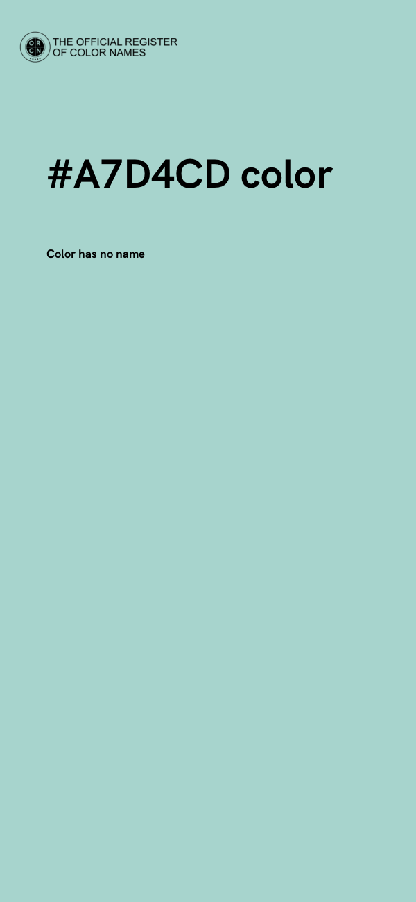 #A7D4CD color image