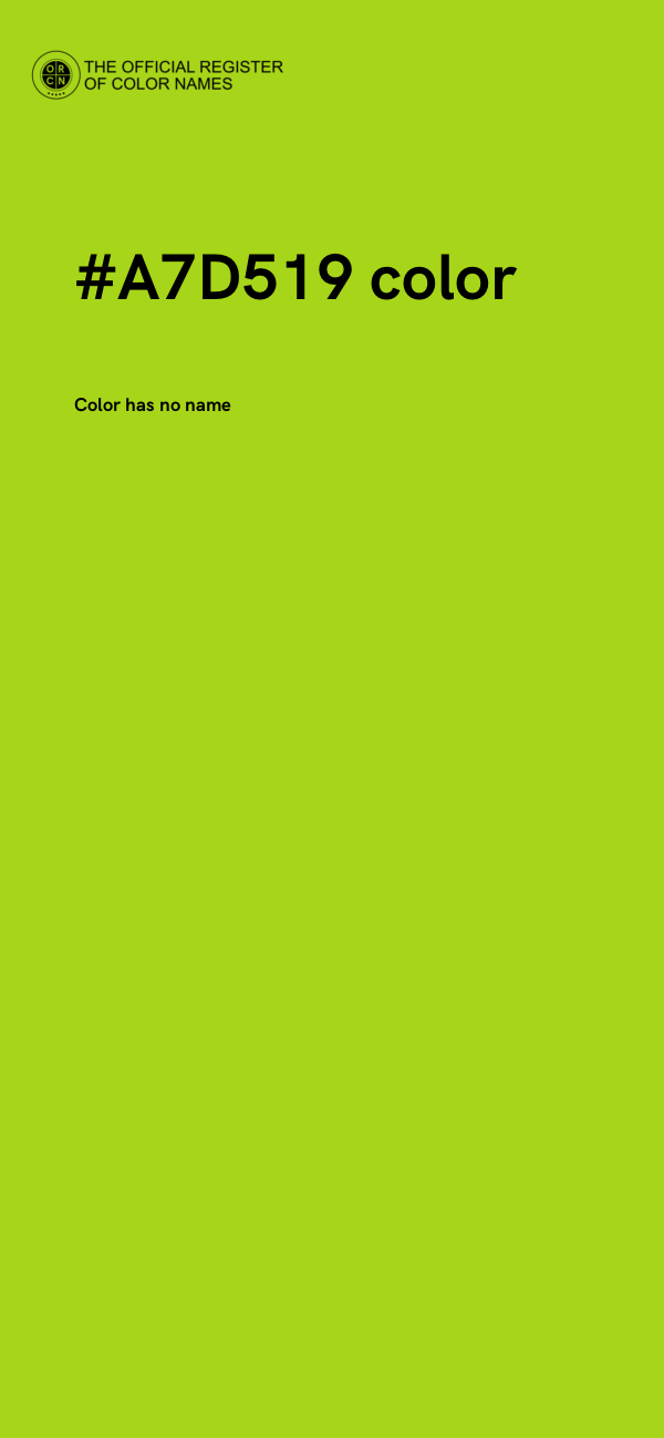 #A7D519 color image