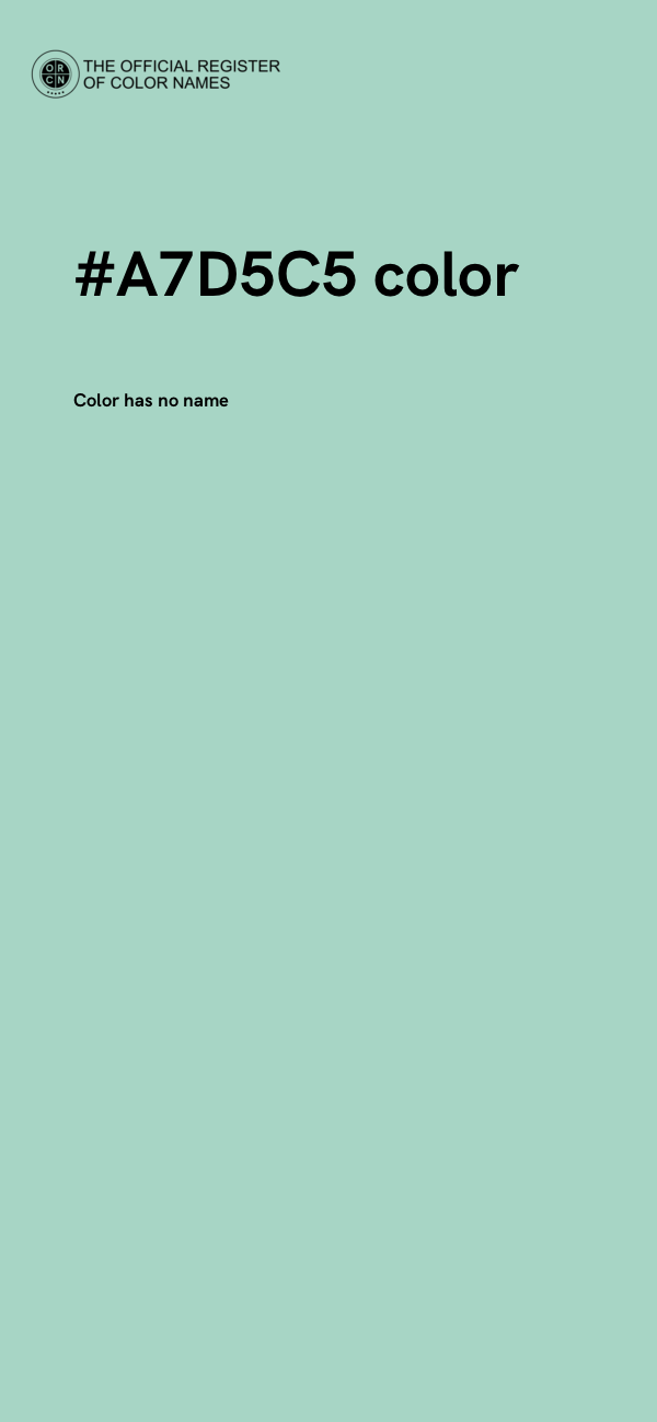 #A7D5C5 color image