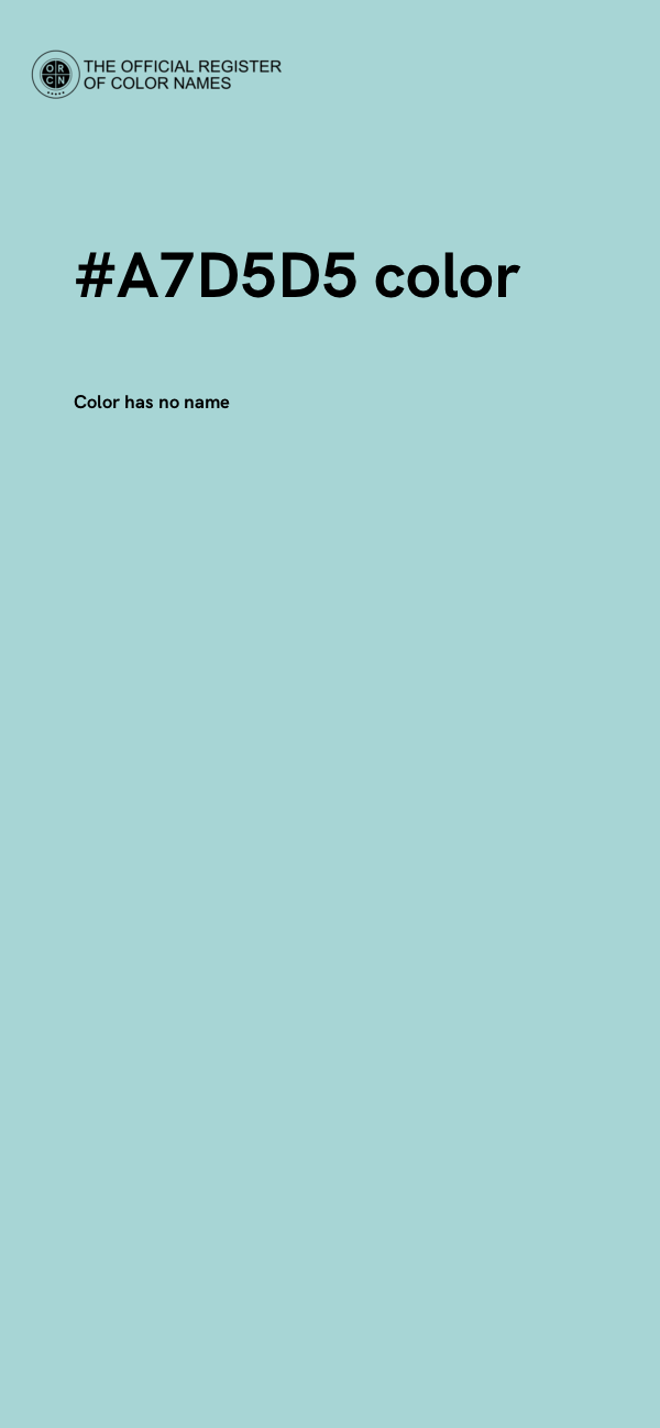 #A7D5D5 color image