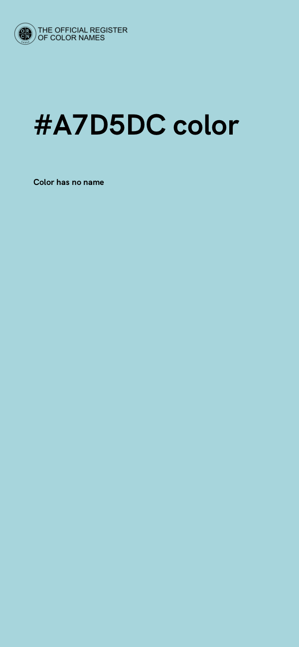 #A7D5DC color image