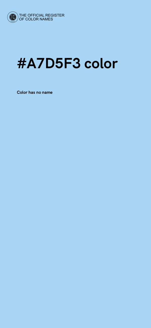 #A7D5F3 color image