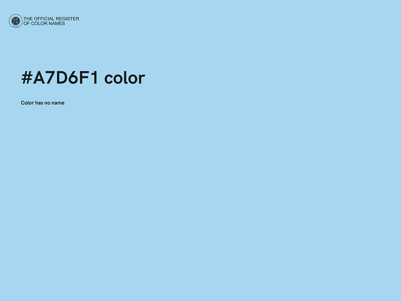 #A7D6F1 color image