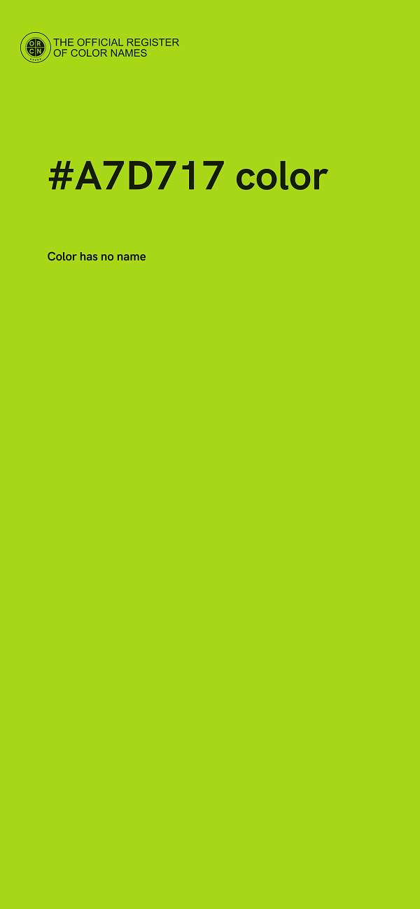 #A7D717 color image