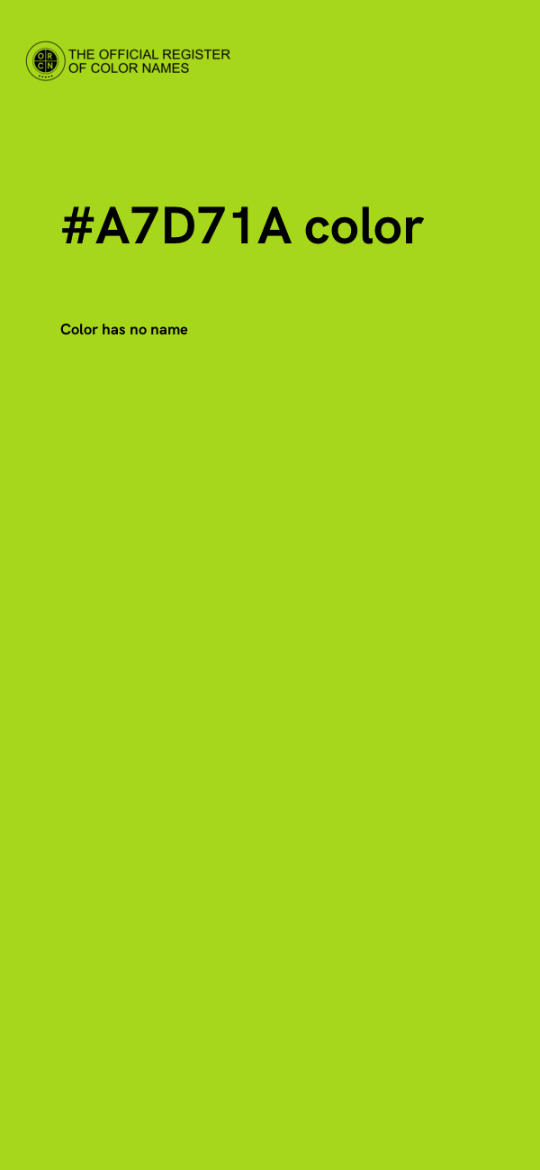 #A7D71A color image