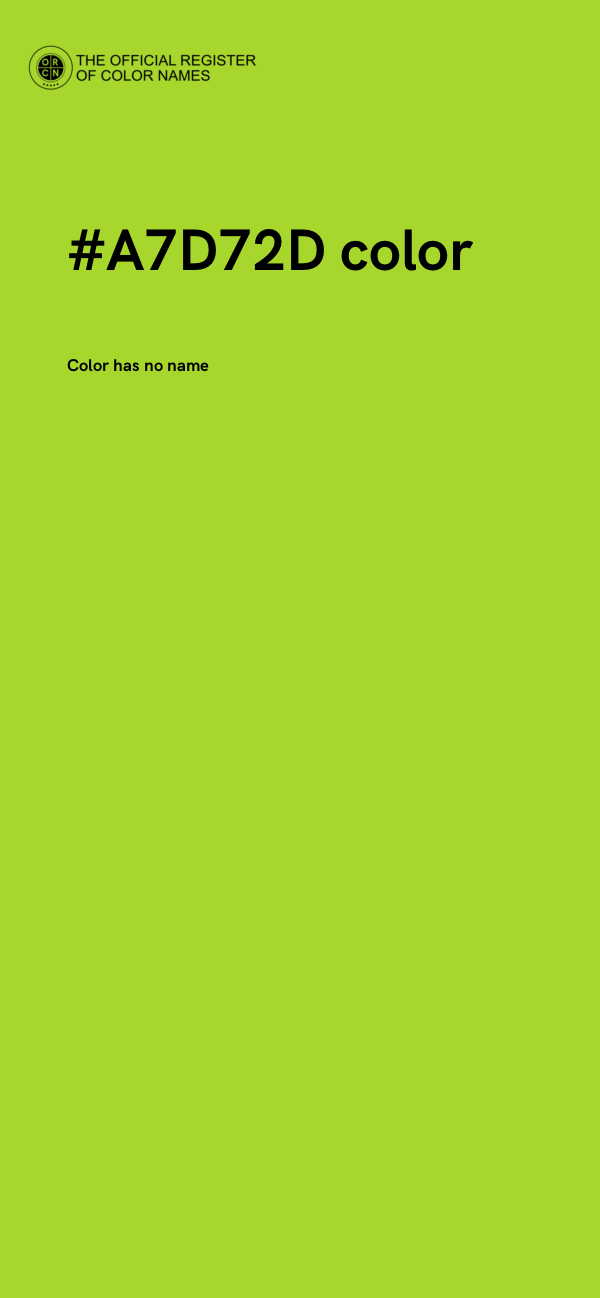 #A7D72D color image
