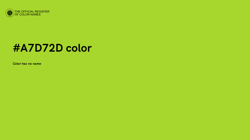 #A7D72D color image
