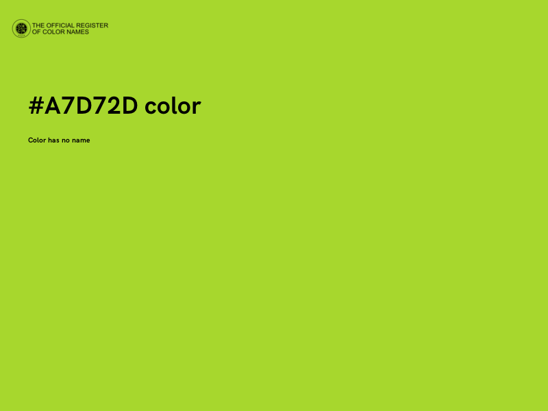 #A7D72D color image