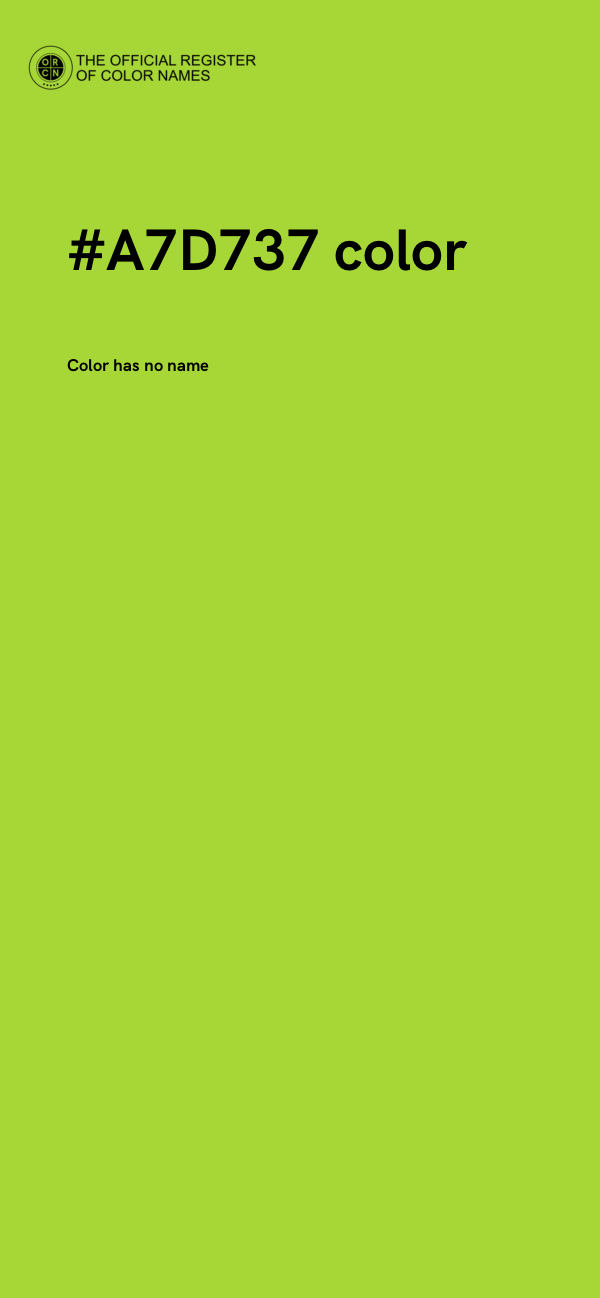 #A7D737 color image