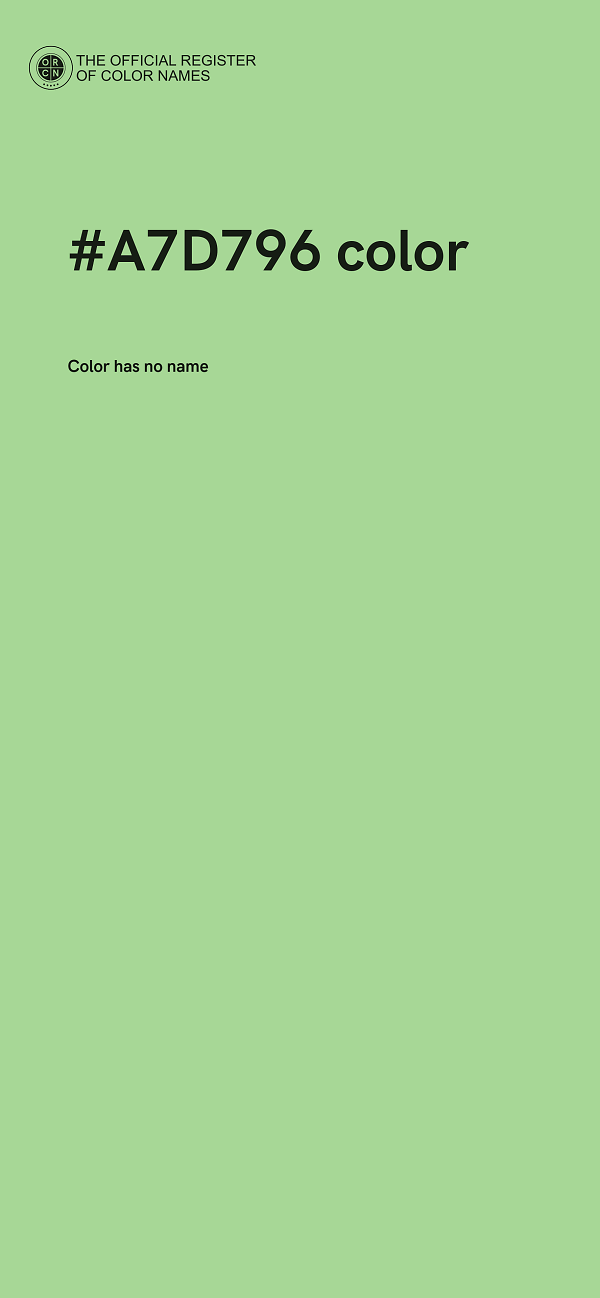 #A7D796 color image