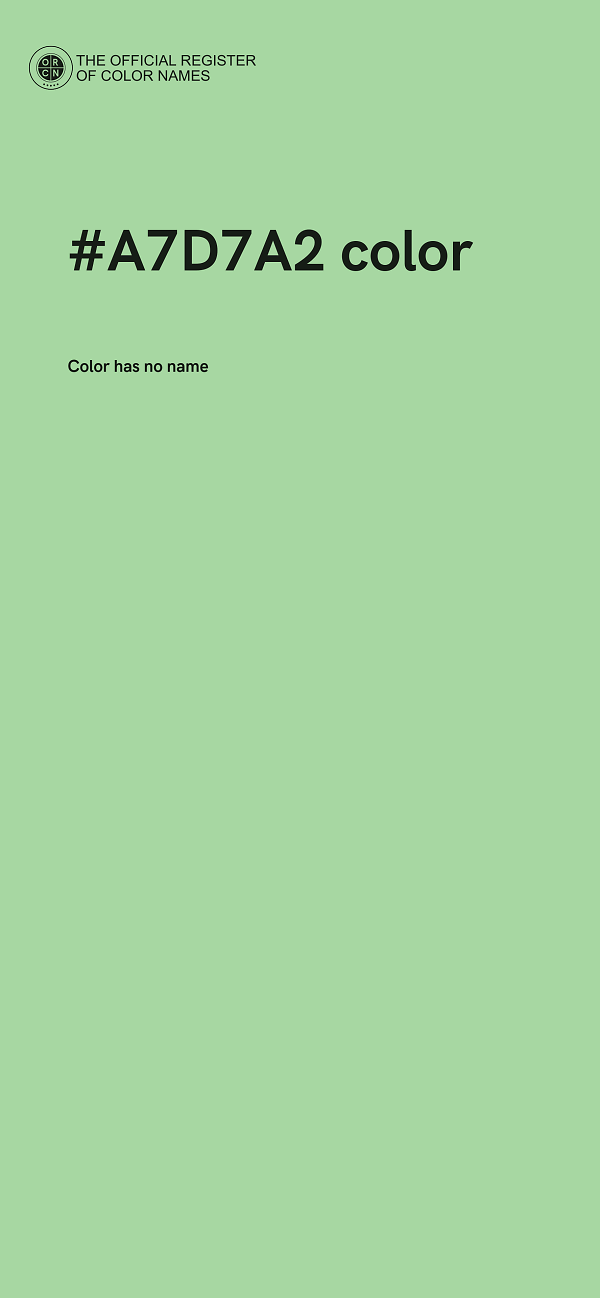 #A7D7A2 color image