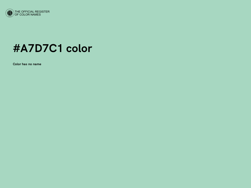 #A7D7C1 color image