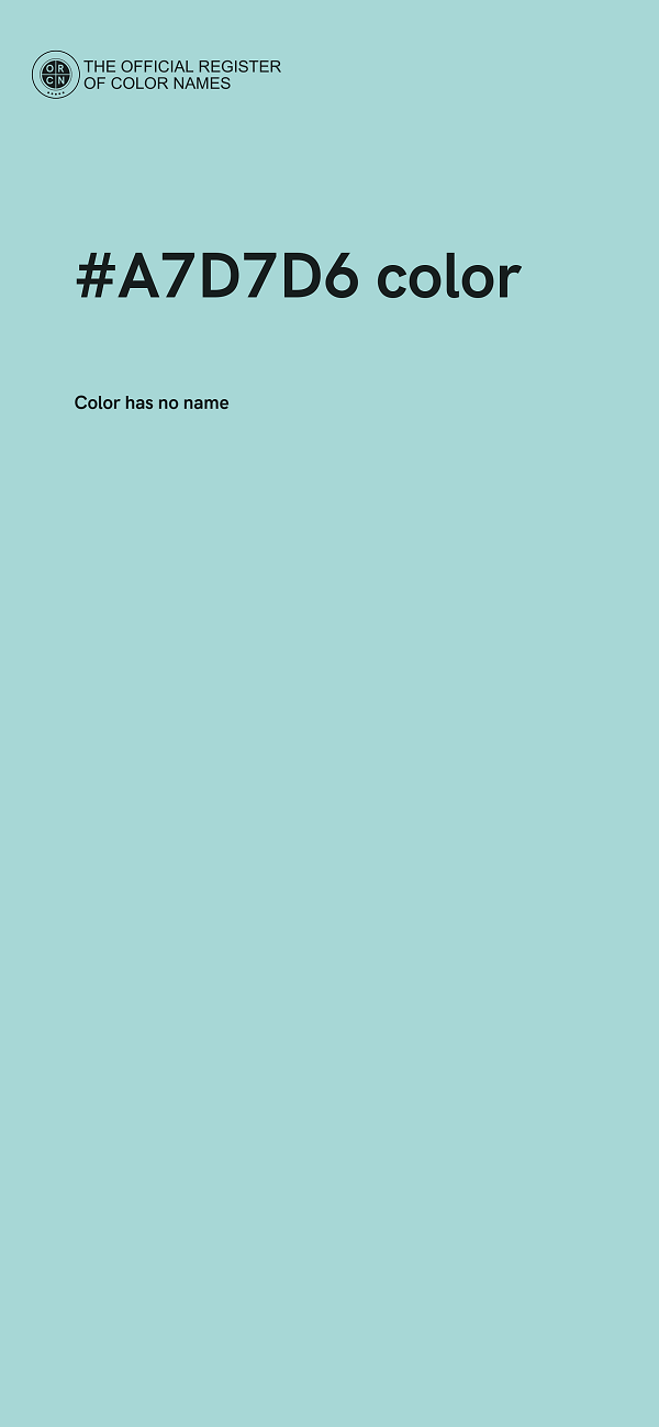 #A7D7D6 color image