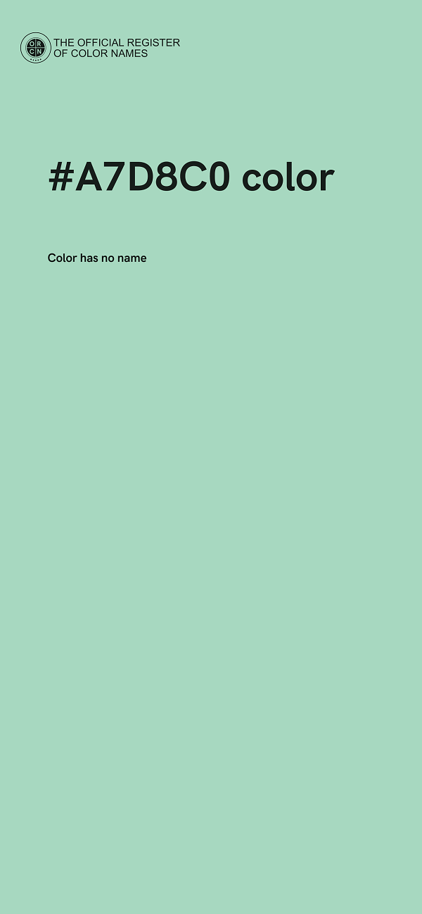 #A7D8C0 color image