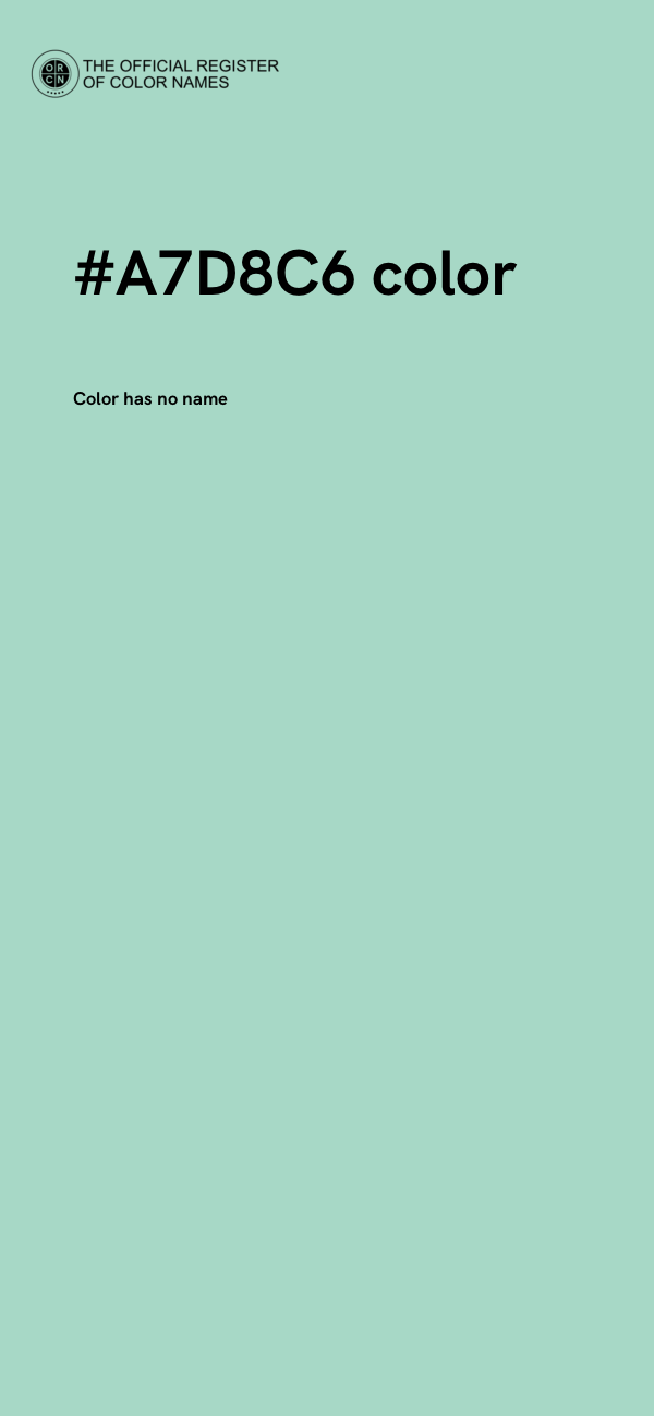 #A7D8C6 color image