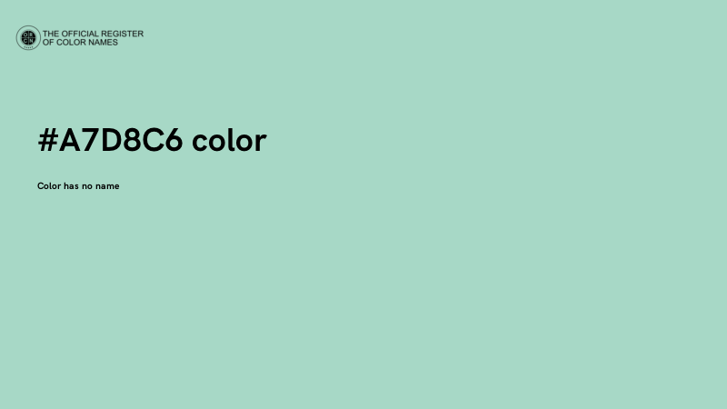 #A7D8C6 color image