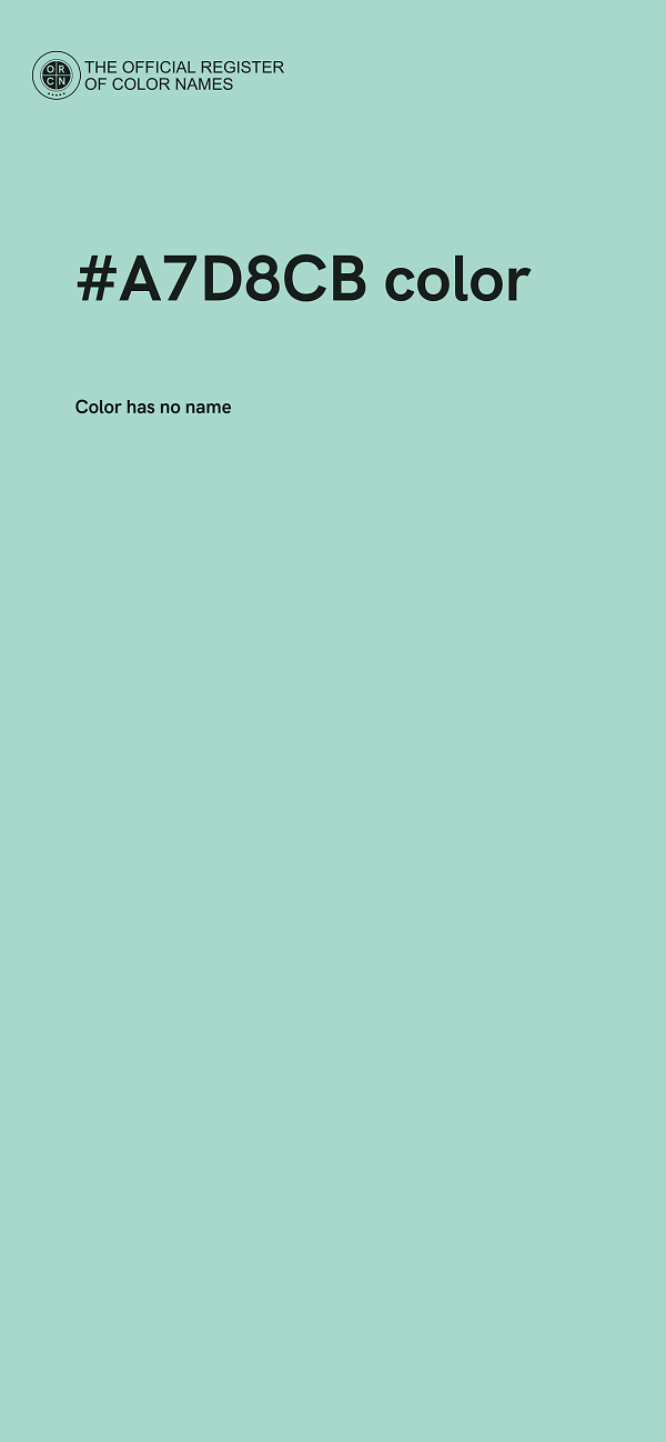 #A7D8CB color image