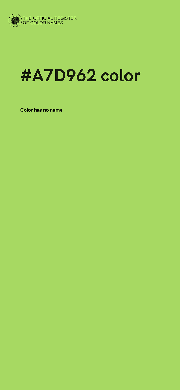 #A7D962 color image