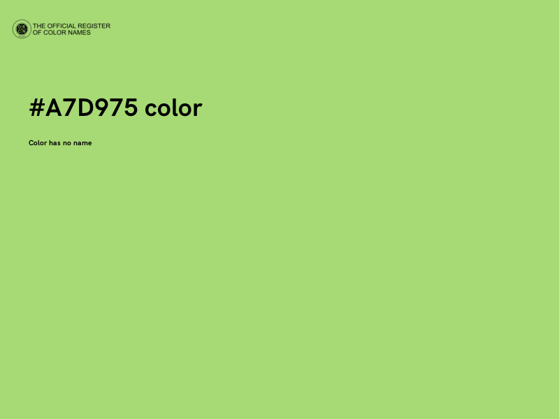 #A7D975 color image