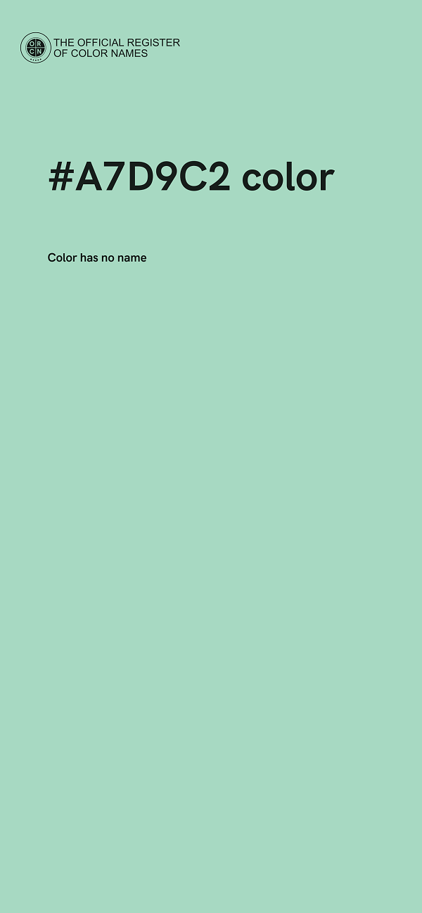 #A7D9C2 color image
