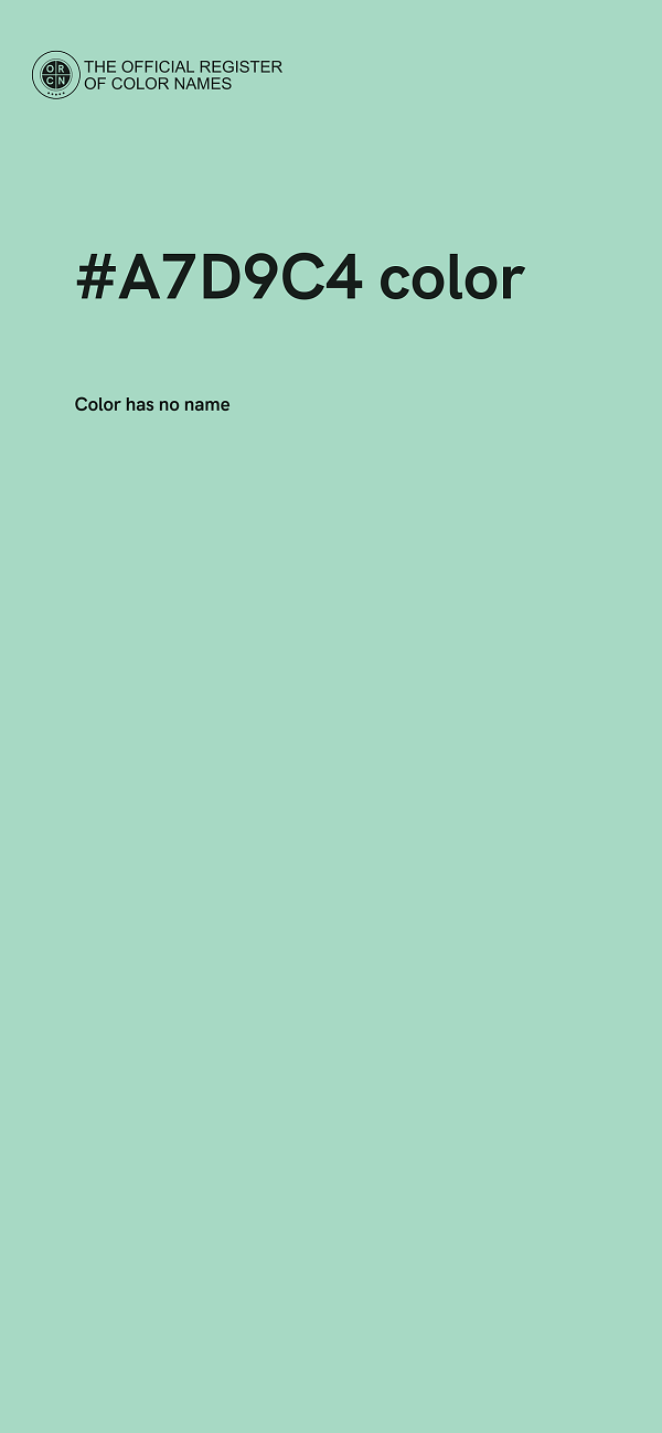 #A7D9C4 color image