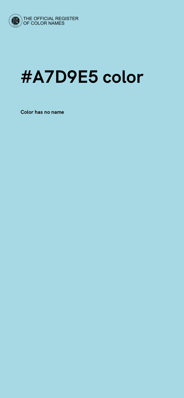 #A7D9E5 color image
