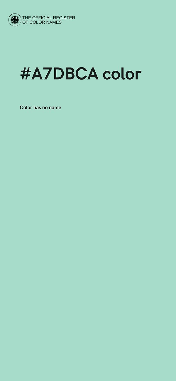 #A7DBCA color image