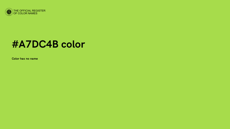 #A7DC4B color image